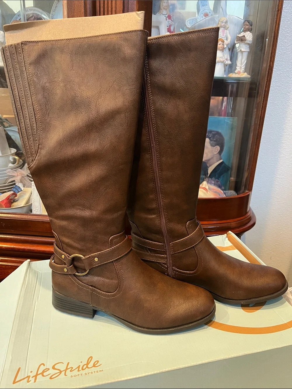 Life Stride Dark Brown Over-the-Knee Riding Boots
